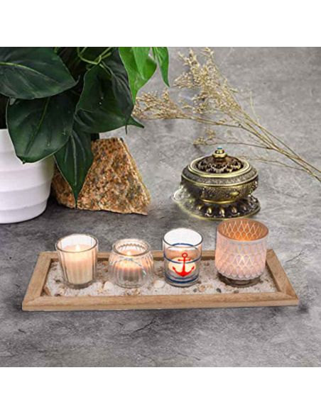 Plateau Rectangulaire en Bois Style Maritime