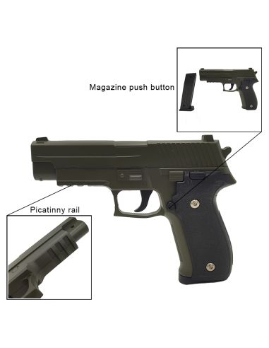 Réplique airsoft G.26 style P226 OD (Galaxy)