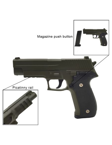 Réplique airsoft G.26 style P226 OD (Galaxy)