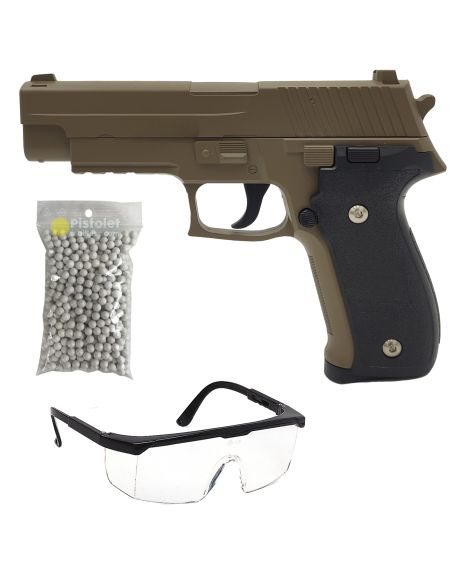 Pack réplique airsoft G.26 style P226 Tan (Galaxy)