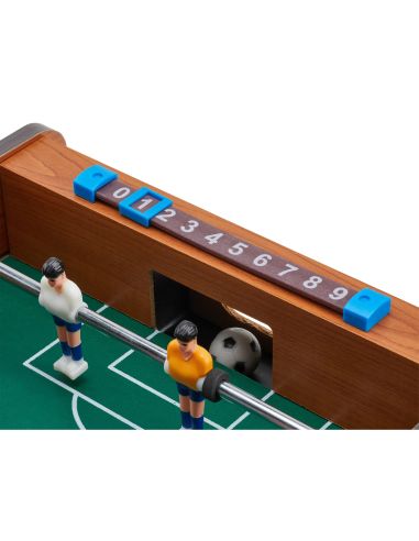 Jeu De Table Baby-Foot avec 2 Panneaux de Score et 2 Balles / Matière : Bois, Métal et Plastique Haute Résistance / Dimensions :
