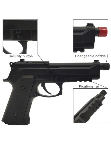 Réplique airsoft M9 Mosfet Électrique Noir (Cyma)