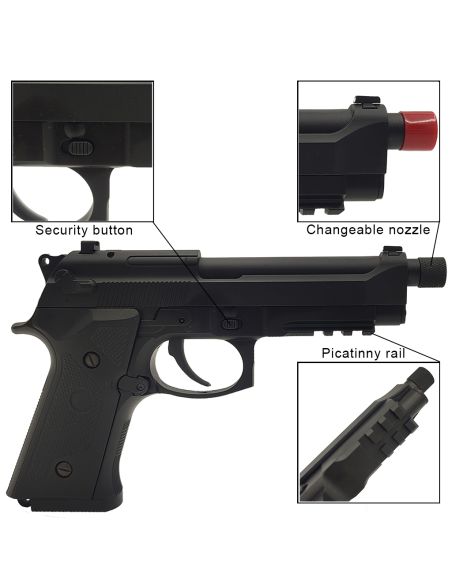 Réplique airsoft M9 Mosfet Électrique Noir (Cyma)