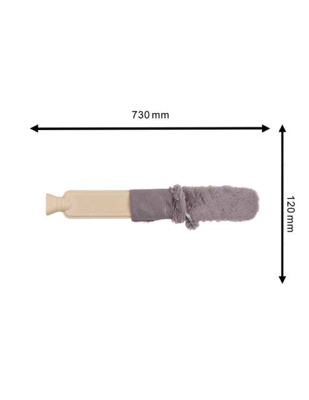 Bouillotte tubulaire en Fausse Fourrure - Dimensions : 73 x 12 cm