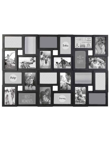 Cadre Photo Multiple Pêle-mêle  24 Vues - Dimensions :  86 x 57 x 3 cm.