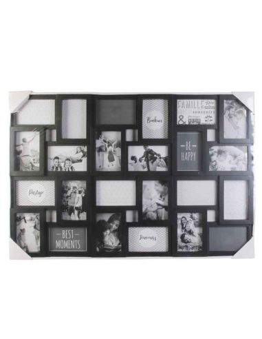 Cadre Photo Multiple Pêle-mêle  24 Vues - Dimensions :  86 x 57 x 3 cm.