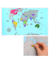 Poster à Gratter / Mappemonde / Dimensions : 88 x 52 cm