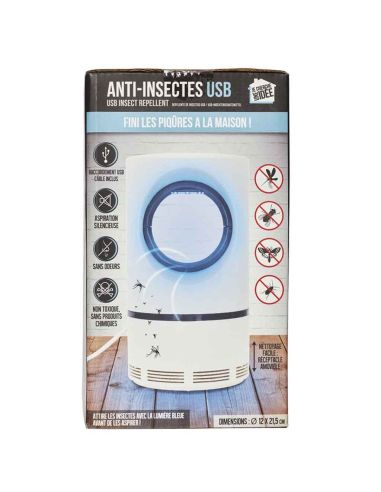 Objet High-Tech / Boitier USB Aspirateur Anti-Insectes / Dimensions : 21,5 x 12 cm