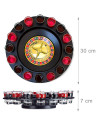 Jeu à Boire / Roulette avec 16 Verres et 2 Boules / Dimensions : 29,5 x 6 cm