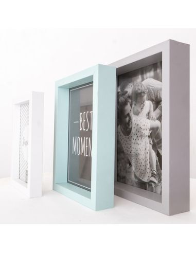Lot de 3 Cadres Photo Encastrables / Dimensions : 15x21 cm - 13x18 cm - 10x15 cm