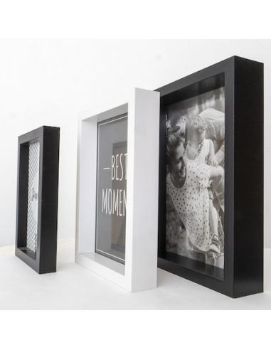 Lot de 3 Cadres Photo Encastrables / Dimensions : 15x21 cm - 13x18 cm - 10x15 cm