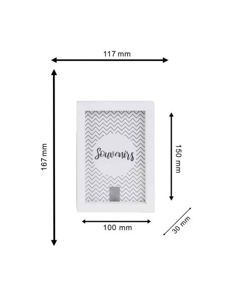 Lot de 3 Cadres Photo Encastrables / Dimensions : 15x21 cm - 13x18 cm - 10x15 cm