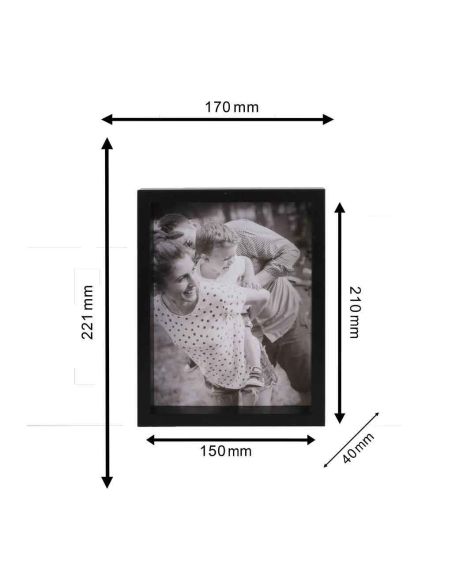 Lot de 3 Cadres Photo Encastrables / Dimensions : 15x21 cm - 13x18 cm - 10x15 cm