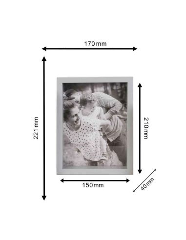 Lot de 3 Cadres Photo Encastrables / Dimensions : 15x21 cm - 13x18 cm - 10x15 cm