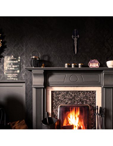 Épée décoration murale Style Gothique - 60 cm - Métal sur socle en bois