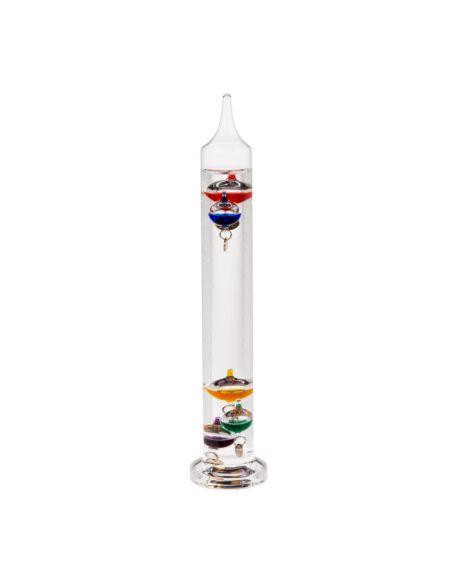 Thermomètre de Galilée en verre, H: env. 28 cm, dans boîte cadeau