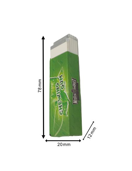 Chewing-gum Électrique Petite Décharge - Dimensions : 7,8 x 2 x 1,2 cm