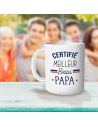 Mug "Certifié Meilleur Beau Papa" - Dimensions : 11,5 x 8 x 9,7 cm