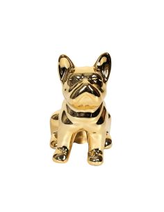 Statue mini Bulldog en Céramique Noire - Hauteur: 9 cm 2
