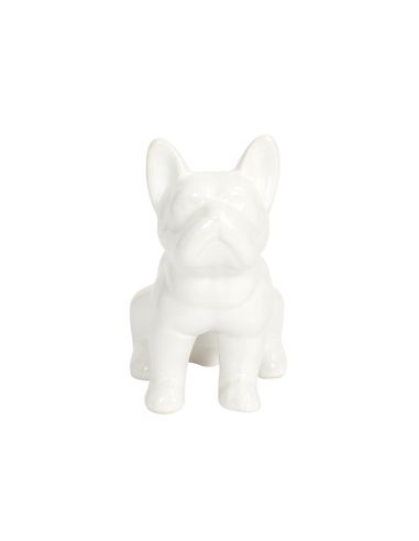 Statue mini Bulldog en Céramique Noire - Hauteur: 9 cm