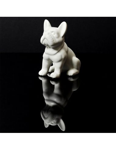 Statue mini Bulldog en Céramique Noire - Hauteur: 9 cm