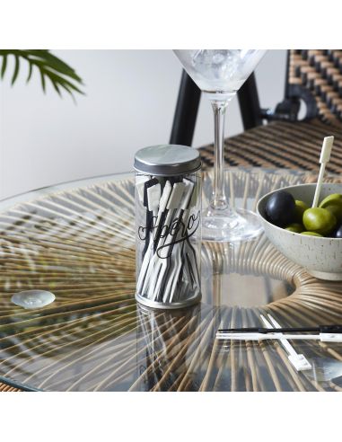 Lot de 36 Pics Apéro Réutilisables / Matière : Plastique Haute Résistance