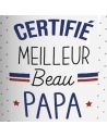 Mug "Certifié Meilleur Beau Papa" - Dimensions : 11,5 x 8 x 9,7 cm