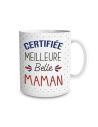 Mug "Certifiée Meilleure Belle Maman" / Dimensions : 11,5 x 8 x 9,7 cm