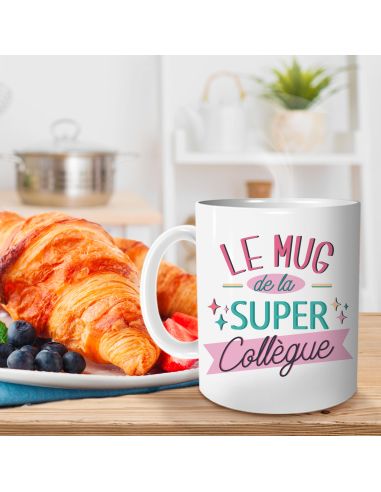 Mug "Le Mug de la Super Collègue" / Dimensions : 11,5 x 8 x 9,7 cm