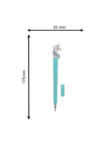 Stylo à Bille Fantaisie Licorne  / Encre Bleue / Avec Capuchon
