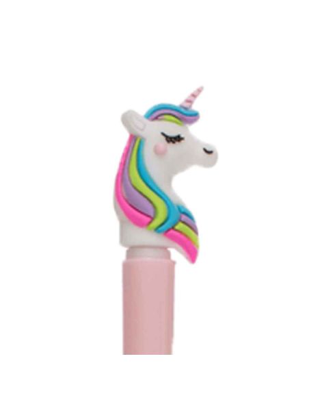 Stylo à Bille Fantaisie Licorne  / Encre Bleue / Avec Capuchon