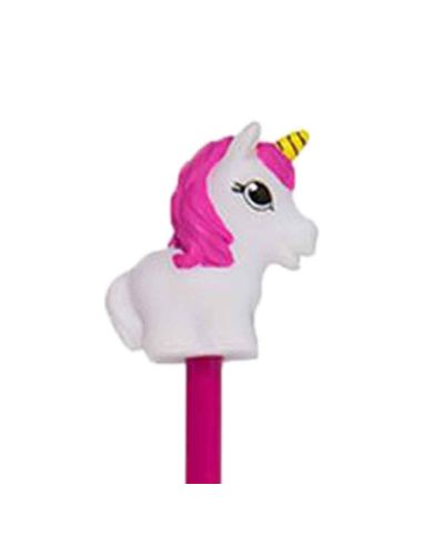 Crayon à Papier avec rehausse Licorne  / Dimensions : 21 x 4 cm