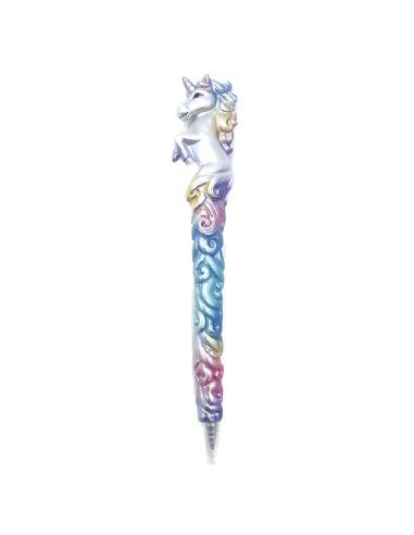 Stylo à Bille Fantaisie Licorne en Polyrésine / Encre Noire / Avec Capuchon