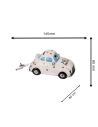 Tirelire Voiture de Mariage avec Serrure Imprimé "Juste Married" en Céramique / Dimensions : 8 x 14,5 x 6,5 cm