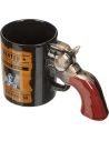 Tasse (Mug) Noire Poignée Révolver Billy The Kid / Dimension : 18,5 x 9 x 11,5 cm