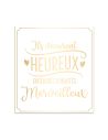 Livre d'Or pour Mariage 30 pages - Dimension : 30 x 27 x 1 cm - Blanc et Doré