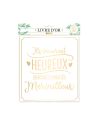Livre d'Or pour Mariage 30 pages - Dimension : 30 x 27 x 1 cm - Blanc et Doré