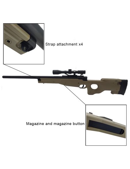 Fusil Airsoft Mauser SR Spring Tan (Cybergun)