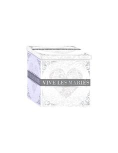 Urne Mariage Vive Les Mariés - Dimensions : 21 x 21 x 19 cm