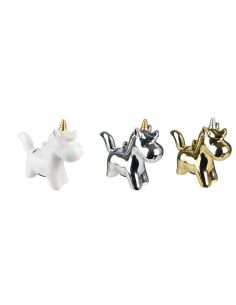 Tirelire Licorne en Céramique / Dimensions : 21.5 x 18.8 x 6.5 cm