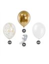 Kit Arche Ballons Blancs & Dorés - Dimension : 3 mètres