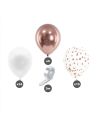 Kit Arche Ballons Blancs Roses & Trenpasrents - Dimension : 3 mètres