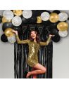 Kit Arche Ballons Dorés Blancs & Noirs - Dimension : 3 mètres