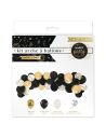 Kit Arche Ballons Dorés Blancs & Noirs - Dimension : 3 mètres