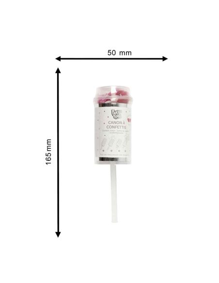 Accessoire Fêtes / Canon à Confettis Multicolore / Dimensions : 16,5 x 5 cm