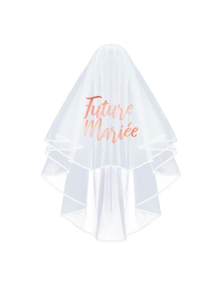 Voile pour "EVJF" Enterrement de Vie de Jeune Fille "Future Mariée" - Dimensions : 20 x 34 cm