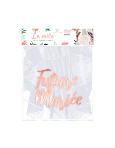 Voile pour "EVJF" Enterrement de Vie de Jeune Fille "Future Mariée" - Dimensions : 20 x 34 cm