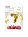 Accessoire Fêtes / Ballon Doré Décoration Gâteau Chiffre 7 / Dimension : 15 x 10 cm