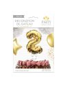 Accessoire Fêtes / Ballon Doré Décoration Gâteau Chiffre 2 / Dimension : 15 x 10 cm