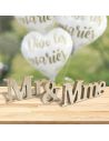 Mot à Poser 3D en Bois "Mr & Mme" - Dimensions : 38 x 6,5 x 1,2 cm - 3 Déclinaisons Proposées